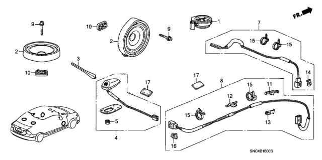 2006 Honda Civic Antenna - Speaker Diagram