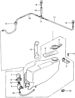 1982 Honda Civic Front Windshield Washer Diagram