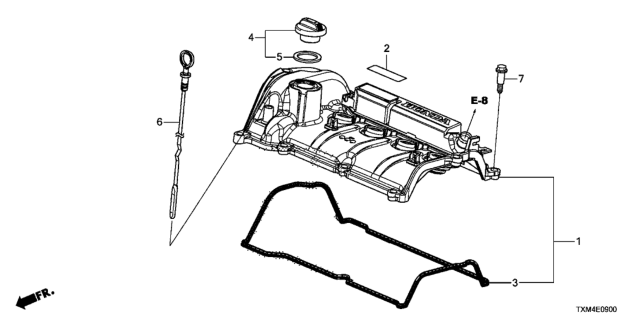 2019 Honda Insight Cylinder Head Cover Diagram