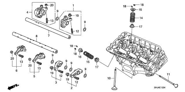 2010 Honda Odyssey Valve - Rocker Arm (Front) Diagram