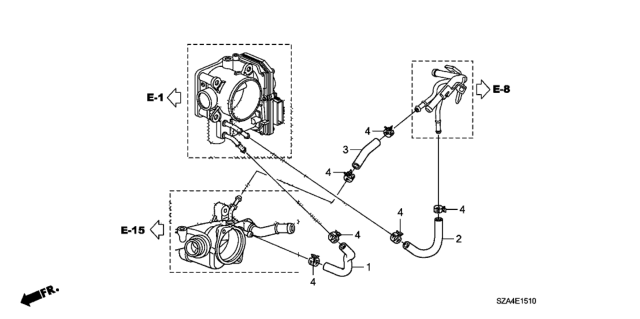 2015 Honda Pilot Water Hose Diagram