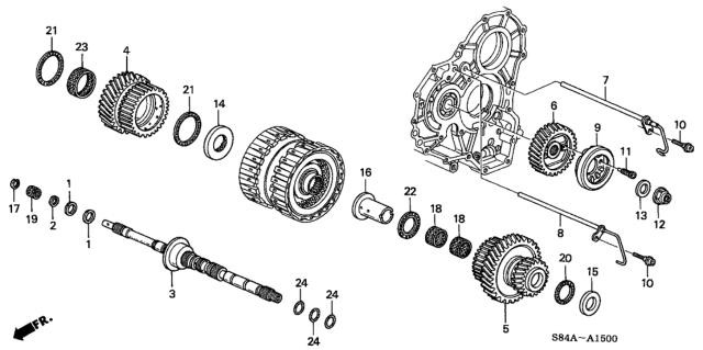 2002 Honda Accord AT Mainshaft Diagram