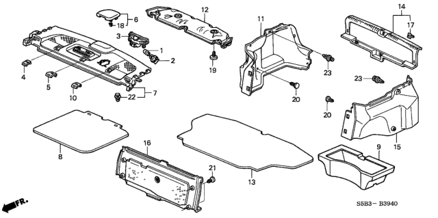 2005 Honda Civic Cap, R. Child Anchor (A-1) *YR239L* (KI IVORY) Diagram for 84501-S5A-A00ZD