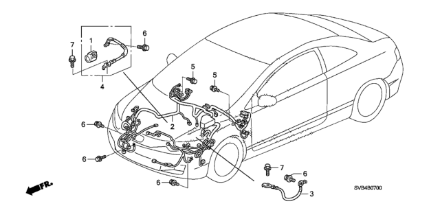 2010 Honda Civic Wire Harness, Engine Room Diagram for 32200-SVA-A60