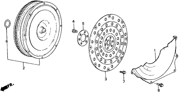 1987 Honda CRX 2 Door DX KA 4AT AT Torque Converter Diagram