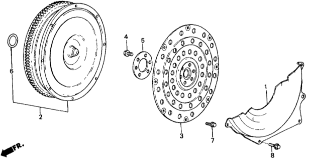 1987 Honda CRX AT Torque Converter Diagram