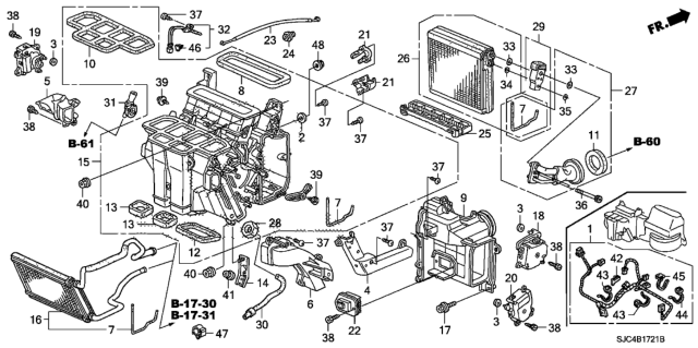 2013 Honda Ridgeline Heater Unit Diagram