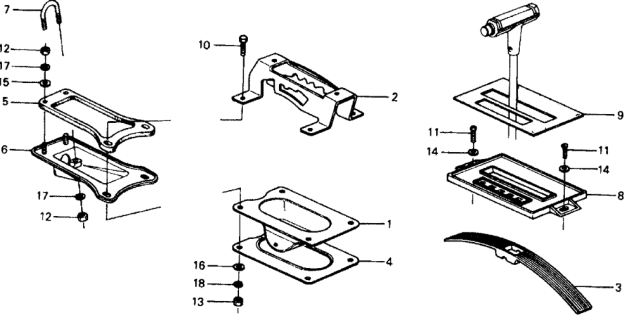 1978 Honda Civic 3 Door ** KL HMT HMT Control Cable Guide Diagram