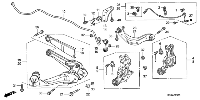 2009 Honda Civic Rear Lower Arm Diagram