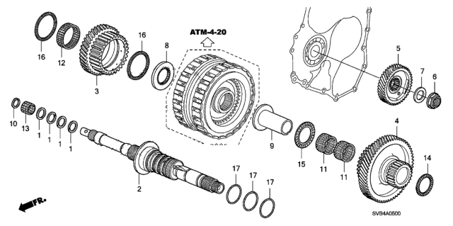 2011 Honda Civic AT Mainshaft Diagram