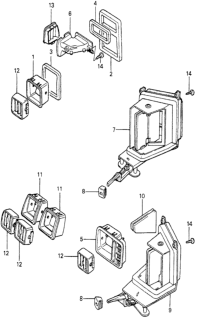 1979 Honda Prelude Seal, Side Vent Diagram for 64406-692-000