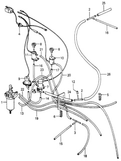 1980 Honda Civic Wire Assy. Diagram for 36041-PA0-661