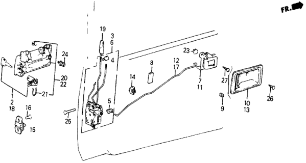 1986 Honda Civic Ring, Handle (Outer) (Mitsui) Diagram for 75611-SB3-003