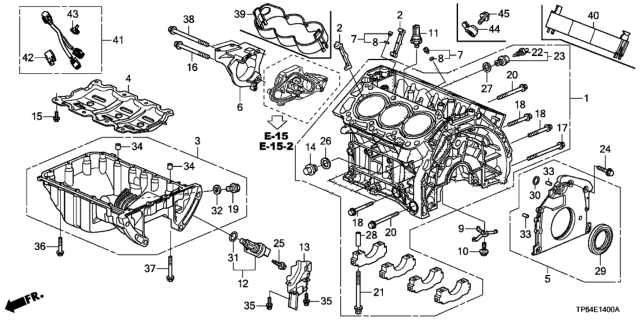 2015 Honda Crosstour Pan, Oil Diagram for 11200-RN0-A00