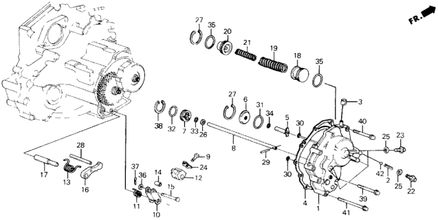 1989 Honda Prelude Pawl, Parking Brake Diagram for 24561-PK4-000