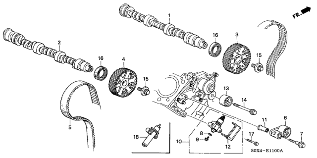 2003 Honda Odyssey Camshaft - Timing Belt Diagram