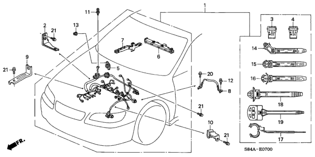 2002 Honda Accord Engine Wire Harness Diagram