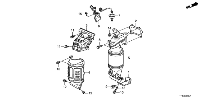 2013 Honda Crosstour 5 Door EXL (4 CYLINDER) KA 5AT Converter (L4) Diagram