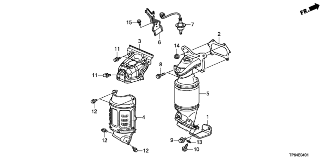 2015 Honda Crosstour Converter (L4) Diagram