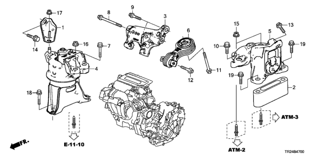 2013 Honda Civic Engine Mounts Diagram