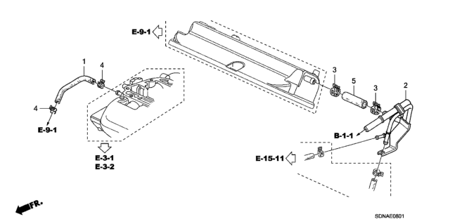 2007 Honda Accord Breather Tube (V6) Diagram