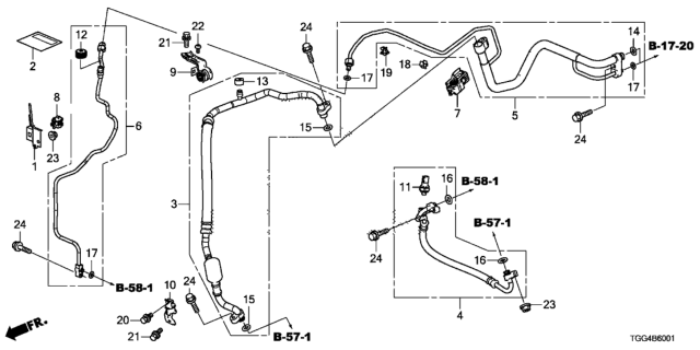 2019 Honda Civic A/C Air Conditioner (Hoses/Pipes) Diagram