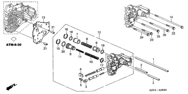 2003 Honda Pilot Spring, Third Accumulator Diagram for 27577-P7W-000