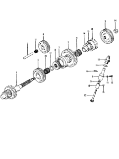 1976 Honda Civic HMT Countershaft Diagram