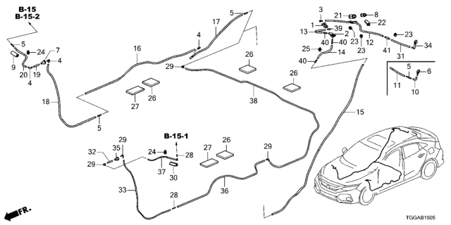 2021 Honda Civic Windshield Washer (Rear) Diagram