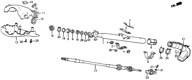 1983 Honda Prelude Ring, Horn Ground Diagram for 53275-SB0-930