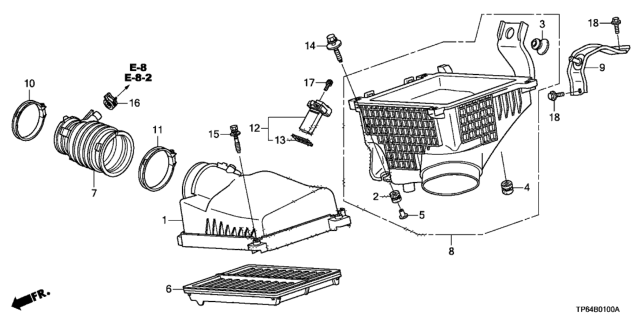 2011 Honda Crosstour Air Cleaner (V6) Diagram