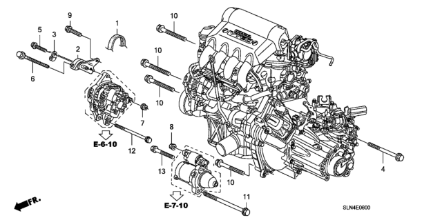 2007 Honda Fit Bolt, Flange (8X28) Diagram for 90057-PWA-000