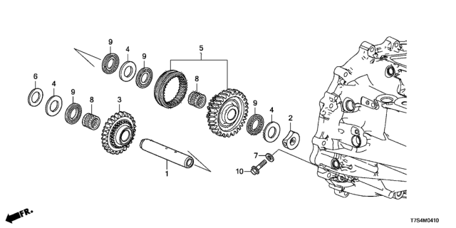 2018 Honda HR-V Bearing, Needle (20X25X19) Diagram for 91106-PYZ-003