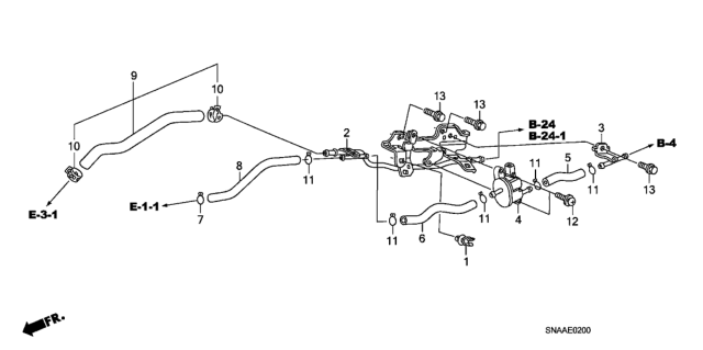 2009 Honda Civic Install Pipe (2.0L) Diagram