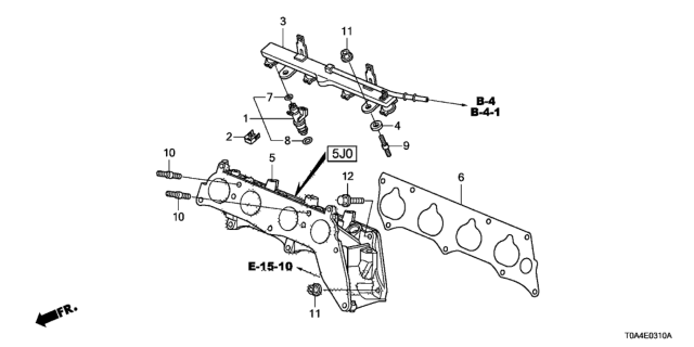 2014 Honda CR-V Fuel Injector Diagram