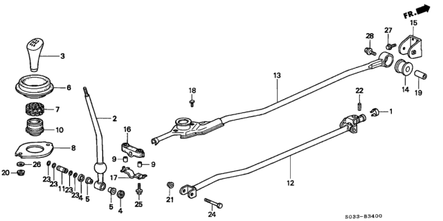 2000 Honda Civic Shift Lever Diagram