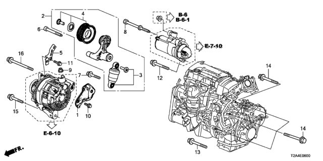 2013 Honda Accord Insulator,Heat Diagram for 31114-5A2-A00