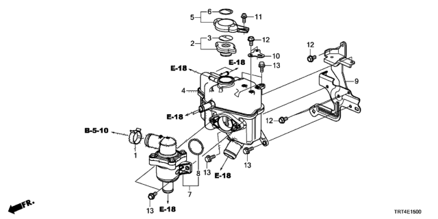 2018 Honda Clarity Fuel Cell 4 Door D (CLARITY NMC) KA 1AT FC Expansion Tank Diagram