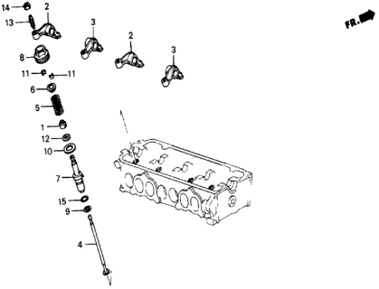 1985 Honda Civic 5 Door DX KA 5MT Auxiliary Valve Diagram