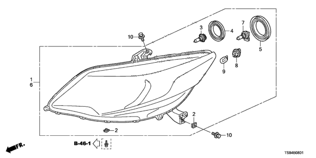 2015 Honda Civic Headlight Diagram