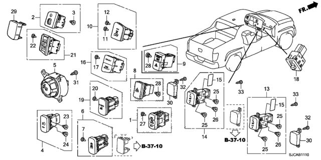 2014 Honda Ridgeline Switch Diagram