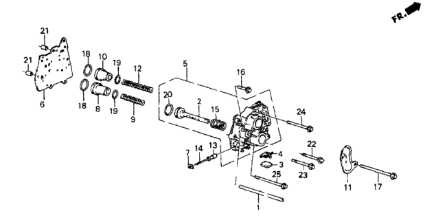 1984 Honda CRX 2 Door DX KA 3AT 3AT Servo Body Diagram