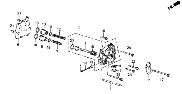 1984 Honda CRX 3AT Servo Body Diagram