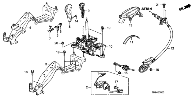 2010 Honda Insight Wire, Control Diagram for 54315-TM8-A51