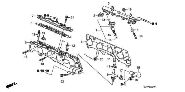 2009 Honda Element Fuel Injector Diagram