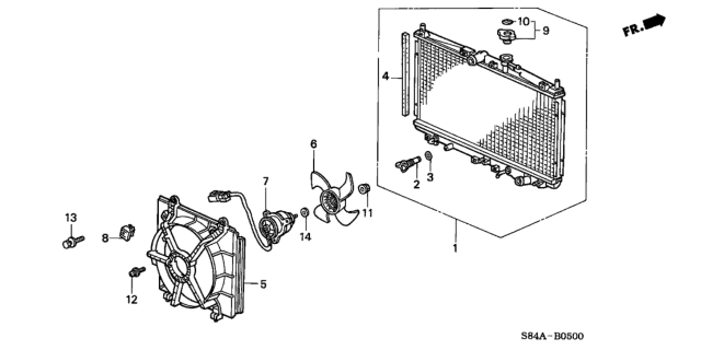 2002 Honda Accord Radiator Diagram