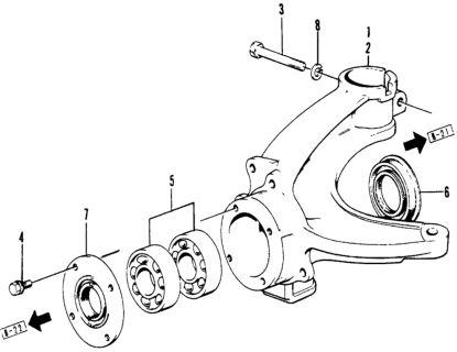1975 Honda Civic 3 Door ** (1200) ** HMT Steering Knuckle Diagram