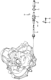 1982 Honda Accord MT Speedometer Gear Diagram