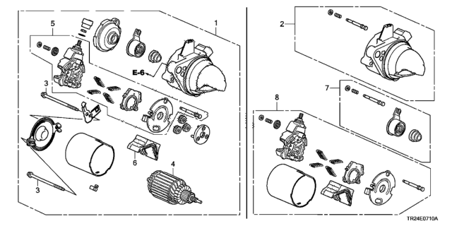 2015 Honda Civic Starter Motor (Mitsuba) Diagram