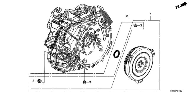 2018 Honda Odyssey 5 Door EX KA 9AT AT Torque Converter (9AT) Diagram